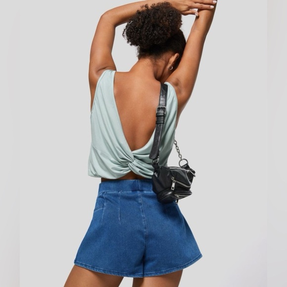 Halara Sprout Green U Neck Backless Twisted Casual Tank Top | NEW/NWOT!!💚 - Picture 6 of 11